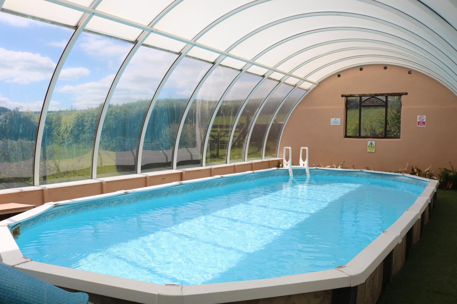 Private heated swimming pool for guests sole use