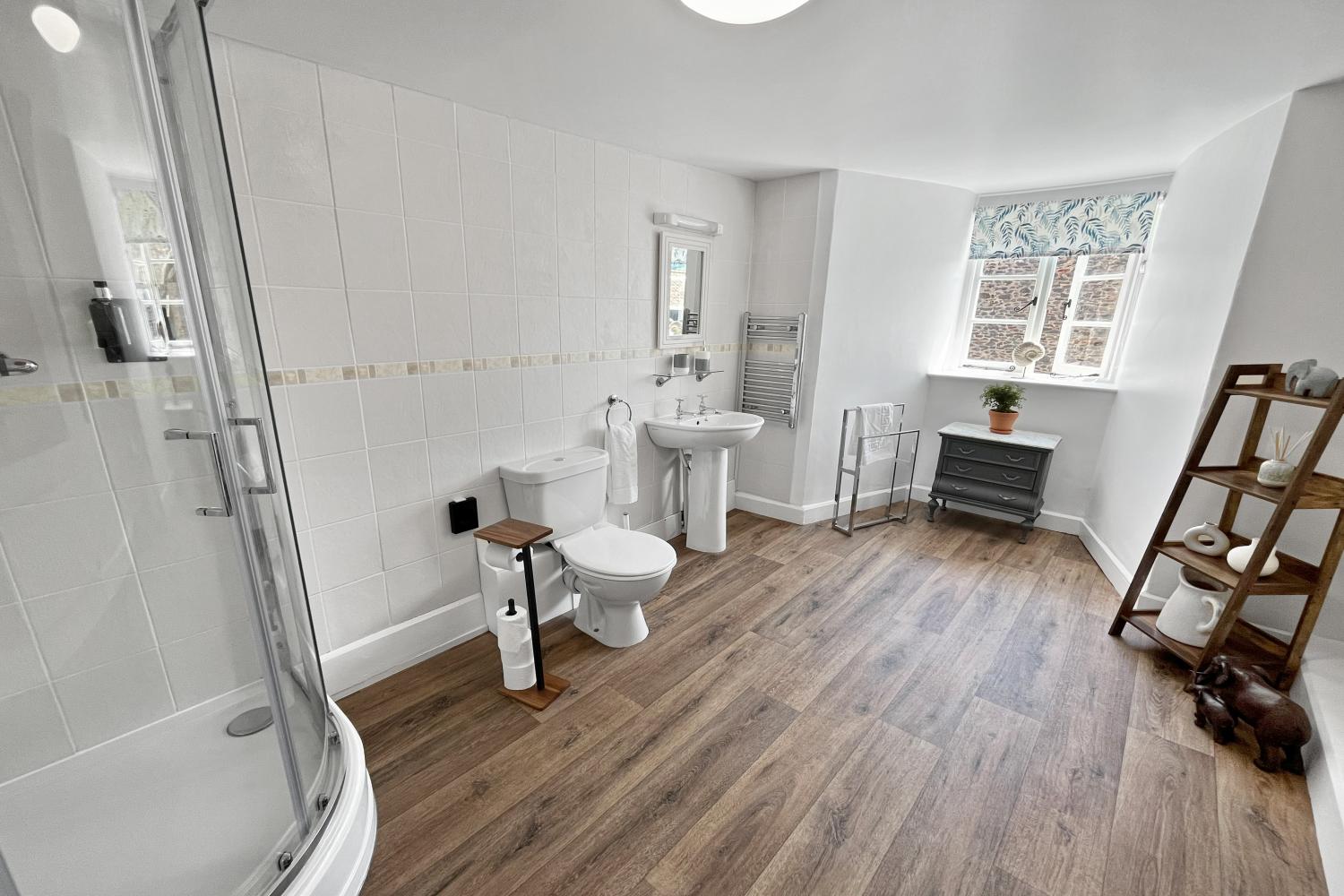 Bathroom 1 (looking out onto farmyard with view of Dunkery Beacon)